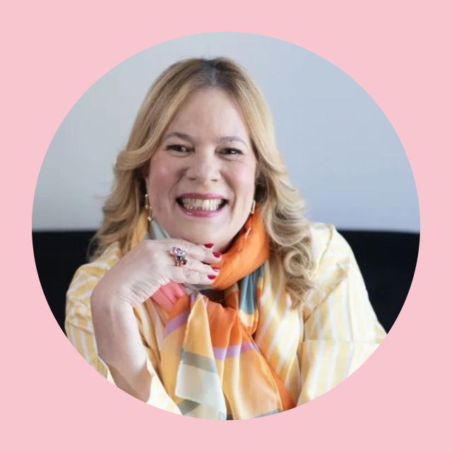 Avatar de Sandra em moldura rosa