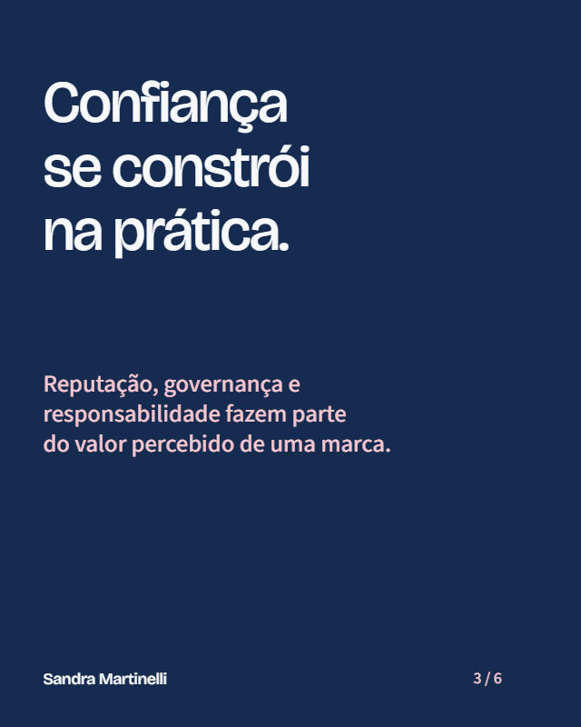 Carrossel / confiança da marca Sandra Martinelli
