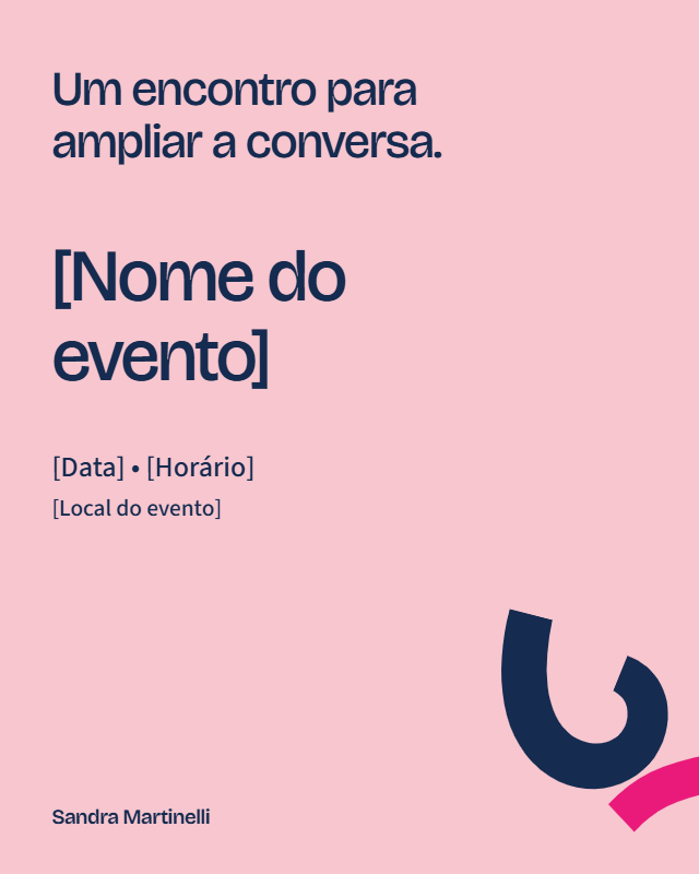 Convite para evento da marca Sandra Martinelli